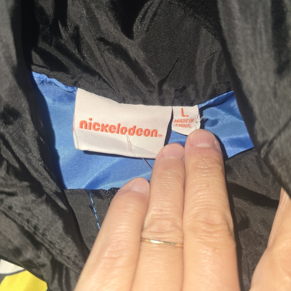 90's Nickelodeon Jacket- New Adult Cartoon Print- Blue and Black - Picture 3 of 4